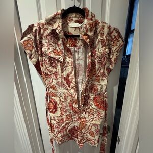 Zimmermann Floral Jumpsuit in Red and Cream